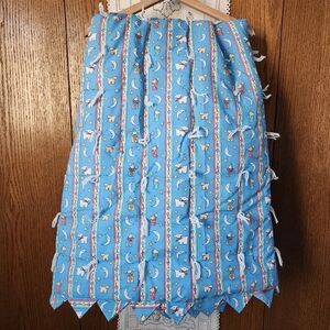 Handmade Vintage Whimsical Prarie Points Quilt